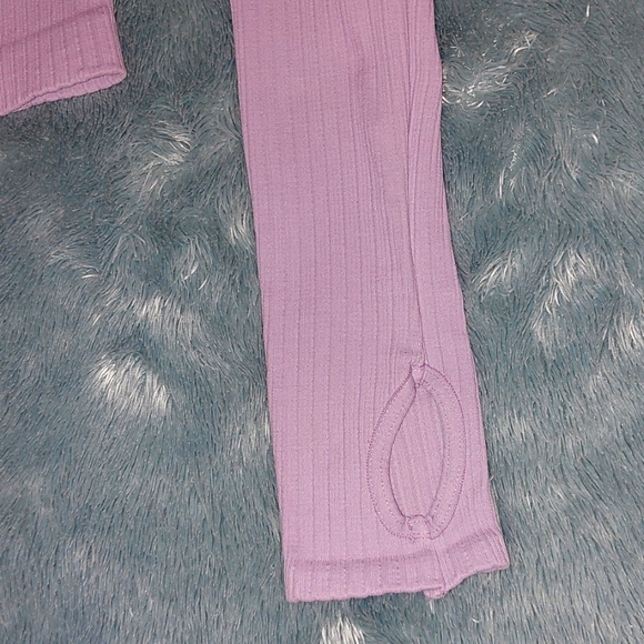 Free People Movement Good Karma High Neck Lavender long sleeve Top Size XS NWOT - Picture 7 of 7